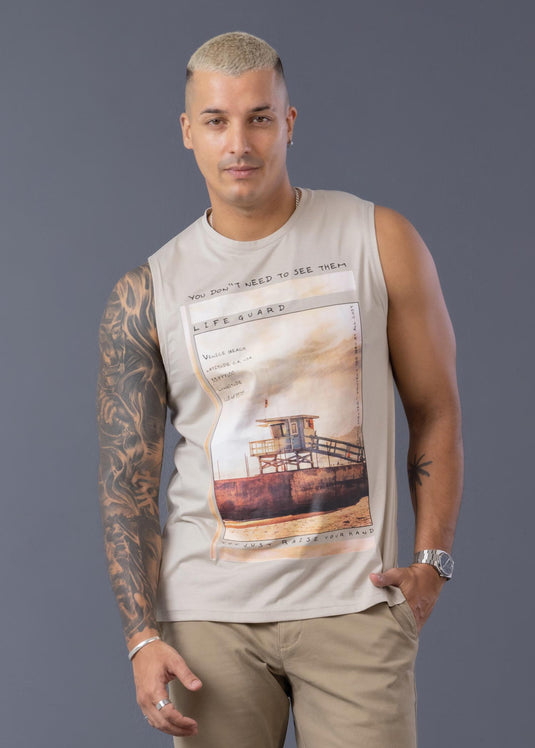 Mens Graphic Printed Tank Top