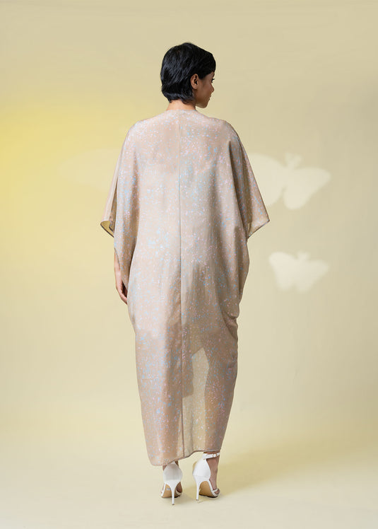 Batik Butterfly Inspired Front Knot Kaftan Dress