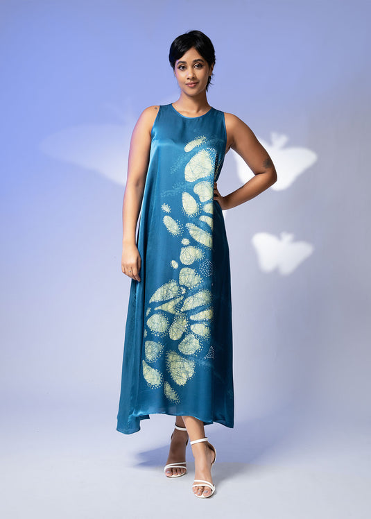 Batik Butterfly Inspired Sleeveless Long Dress