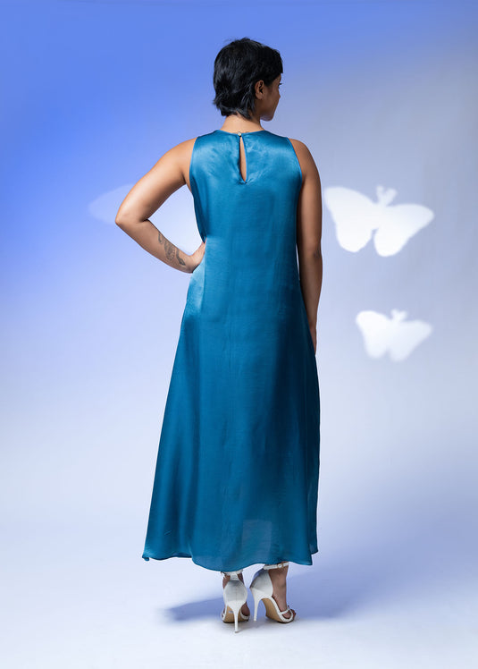 Batik Butterfly Inspired Sleeveless Long Dress