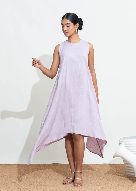 Sleeveless Handkerchief Hem Dress