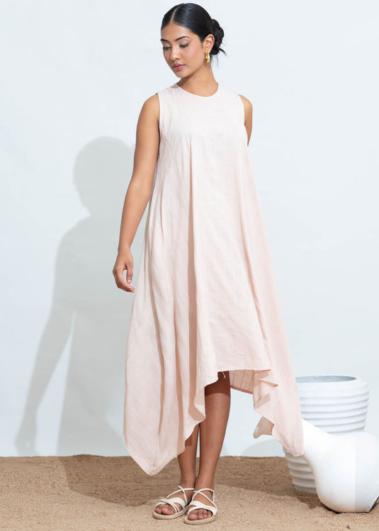 Sleeveless Handkerchief Hem Dress