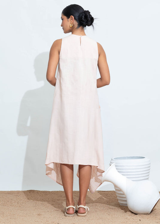 Sleeveless Handkerchief Hem Dress