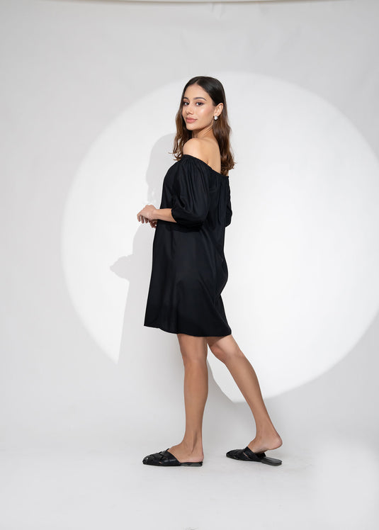 Off Shoulder Basic Dress