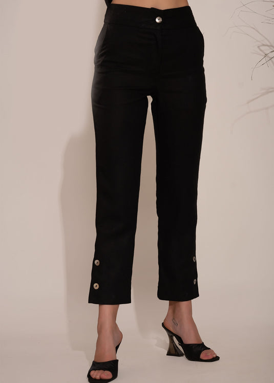 Button Detailed Tailored Pant