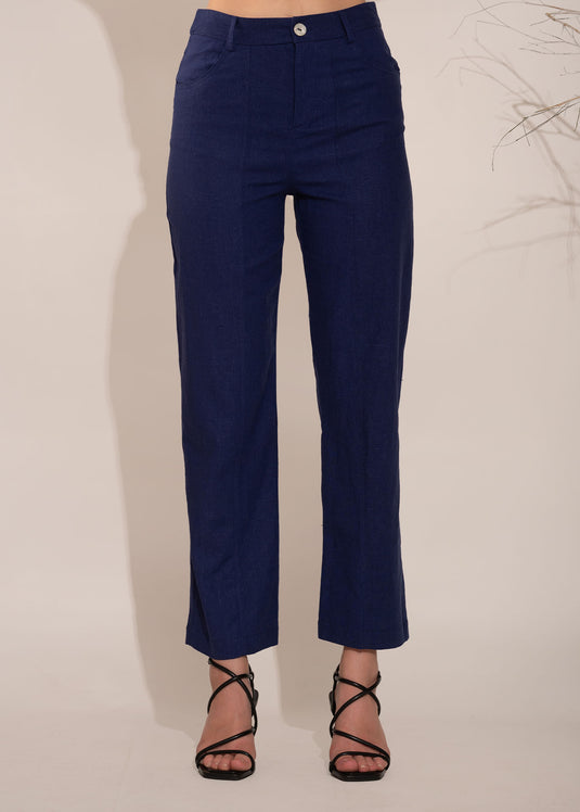 Pintuck Detail Tailored Pant