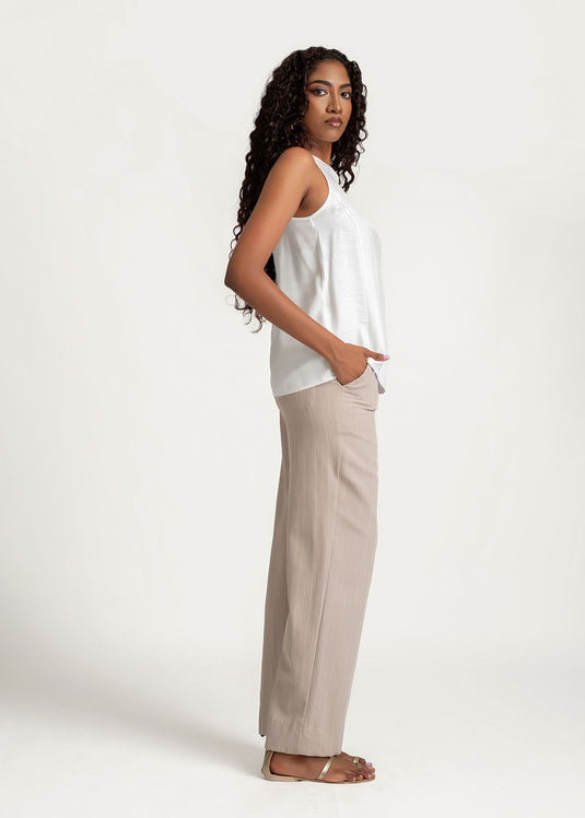 Sleeveless Top With Bottom Slit