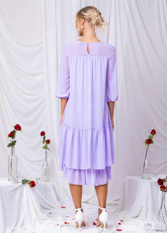 Flowy Tiered Dress With Front Smocking