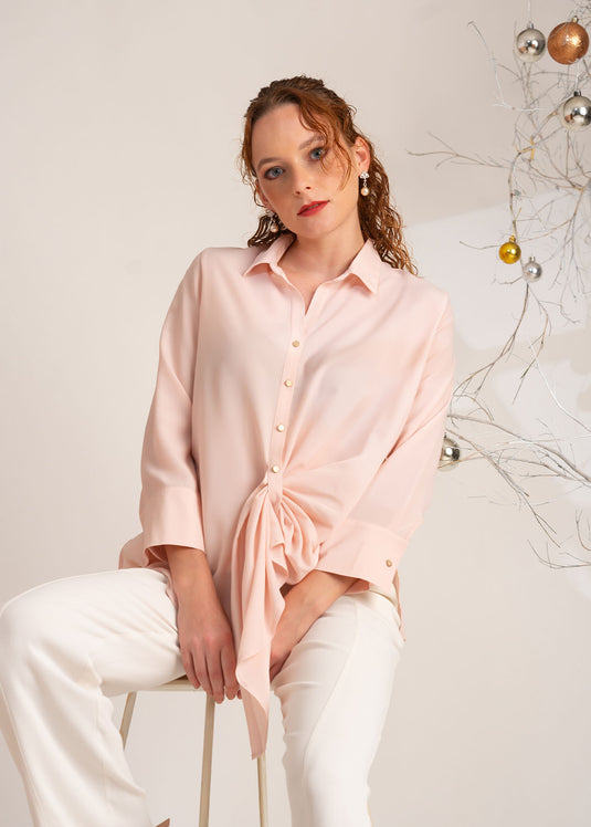 Side Draping Detailed Shirt