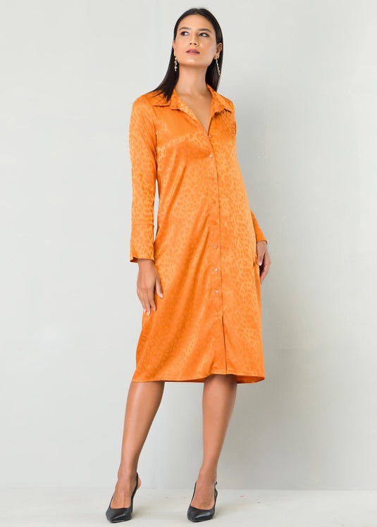 Shirt Dress With Large Cuff