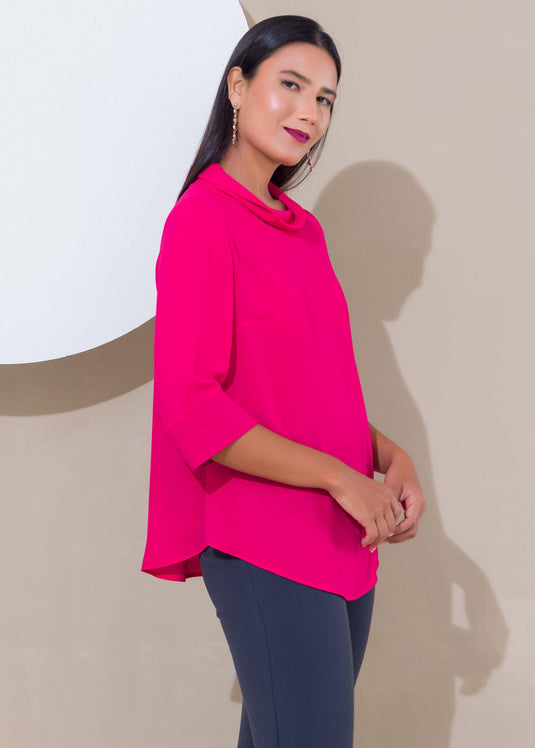 Shawl collar blouse