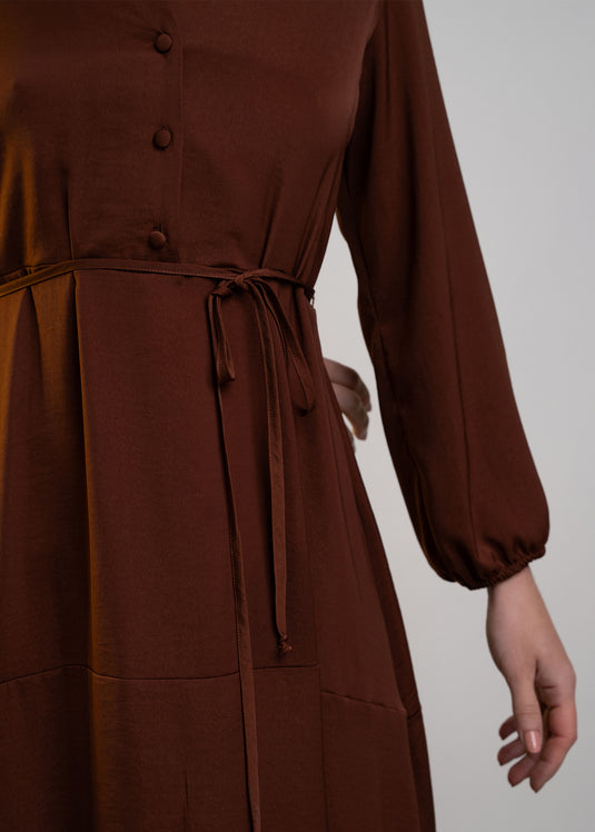 Long Sleeve Maxi Dress With Collar