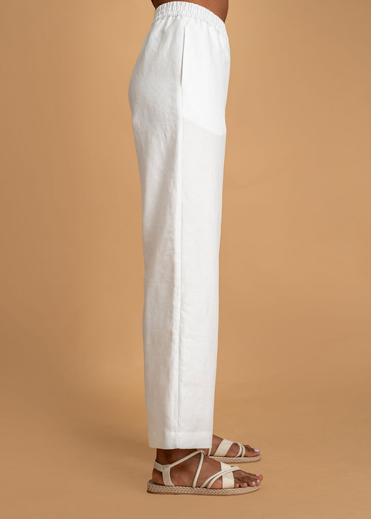 Basic Elasticated Waist Pant With Side Pockets