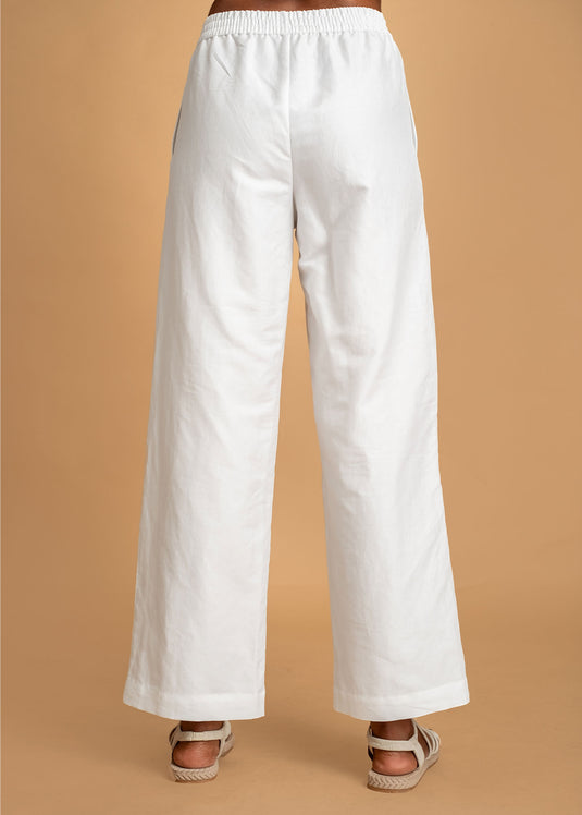 Basic Elasticated Waist Pant With Side Pockets