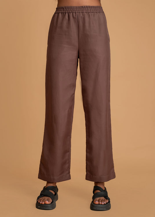 Basic Elasticated Waist Pant With Side Pockets