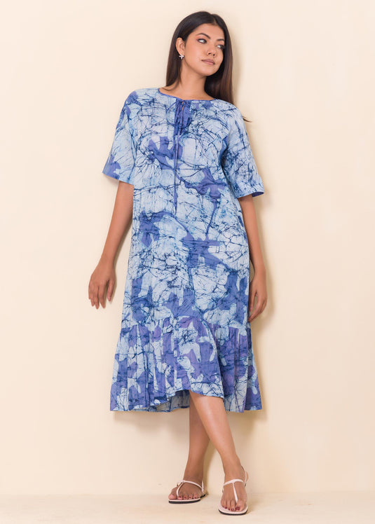 Batik Floral Detailed Dress