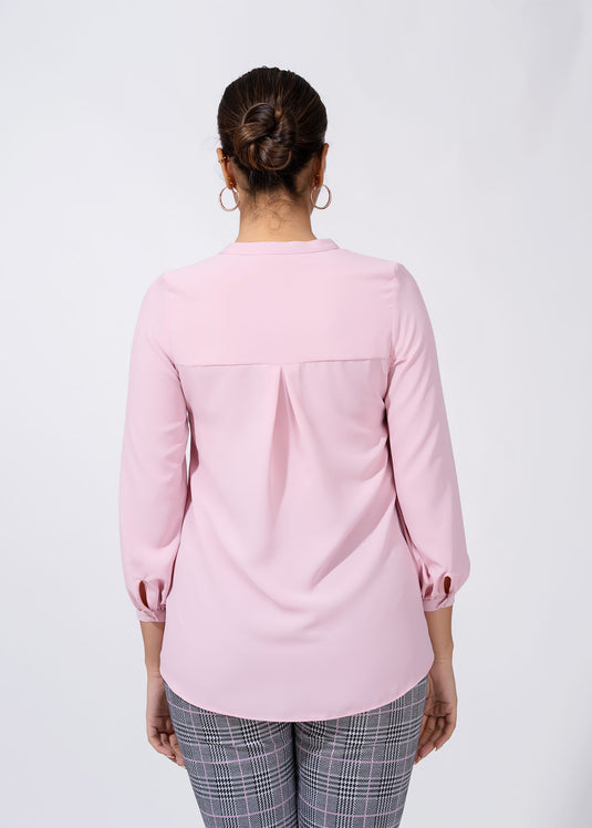 Basic Blouse With Neck Detail