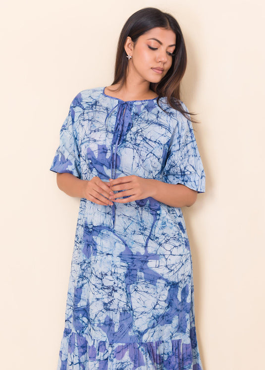 Batik Floral Detailed Dress