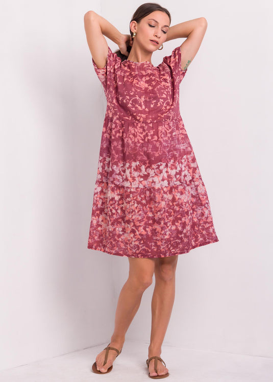 Puff Sleaved Batik Dress