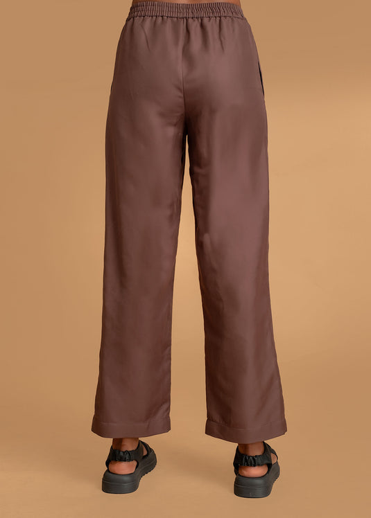 Basic Elasticated Waist Pant With Side Pockets