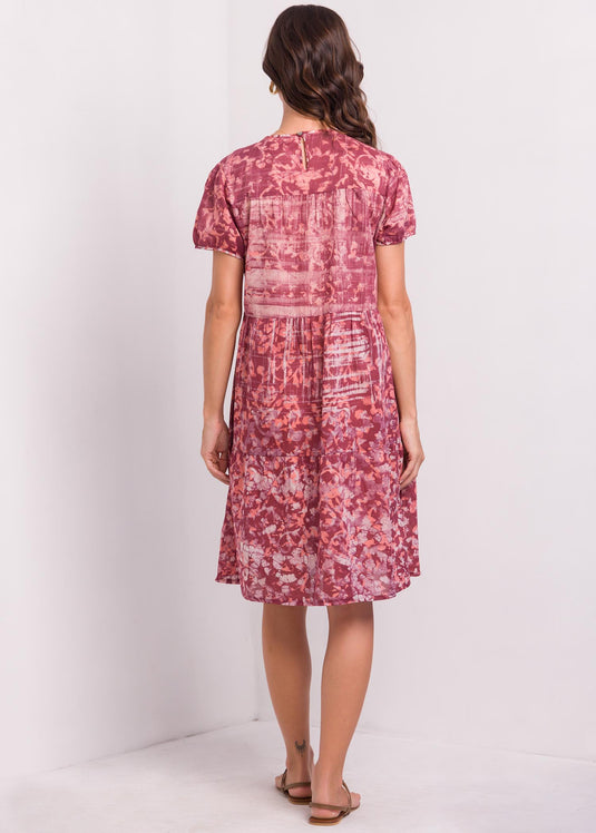 Puff Sleaved Batik Dress