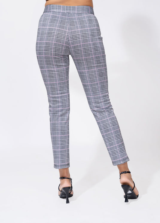 Plaid Fitted Pant