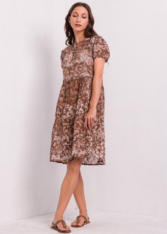 Puff Sleaved Batik Dress