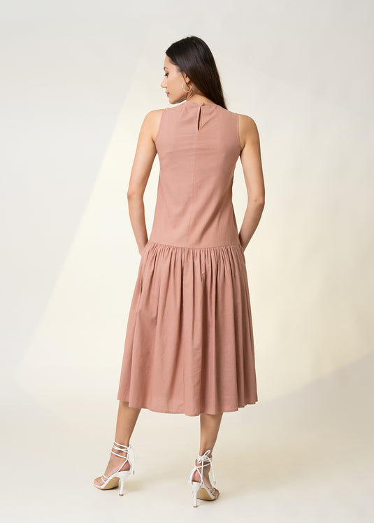 Drop Waist Midi Dress