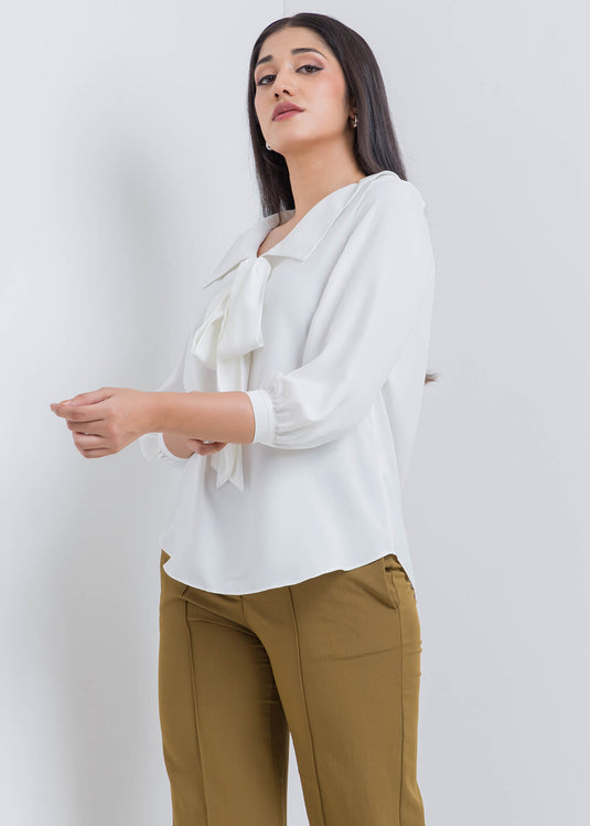 Blouse With Tie Detail