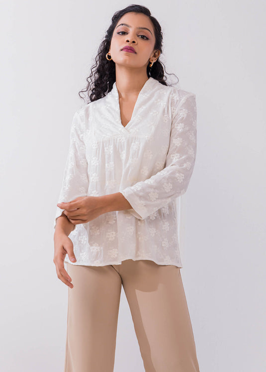 Blouse With Yoke Detail