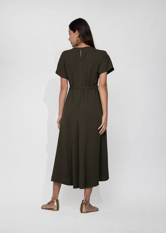 Midi Dress With Front Slit