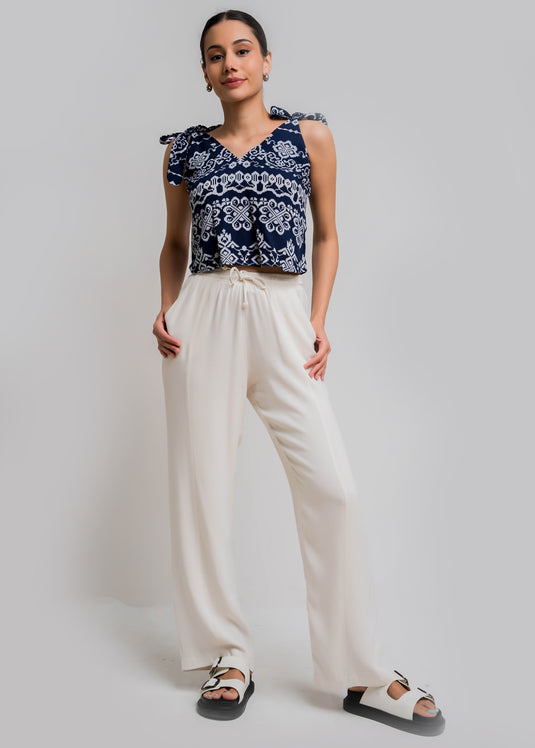 Crop Top With Shoulder Ties