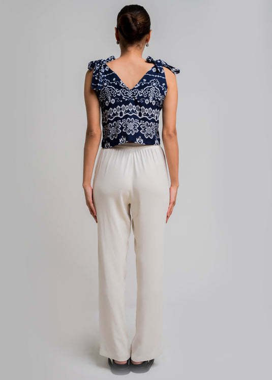 Crop Top With Shoulder Ties