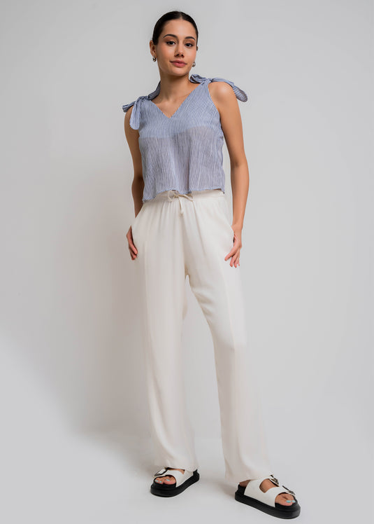 Crop Top With Shoulder Ties