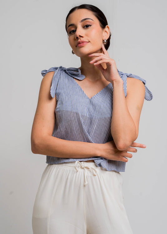 Crop Top With Shoulder Ties