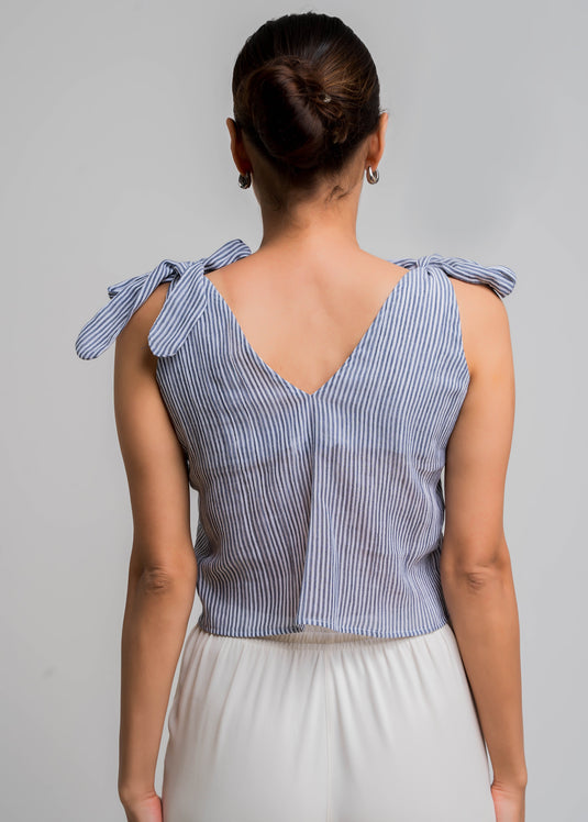 Crop Top With Shoulder Ties