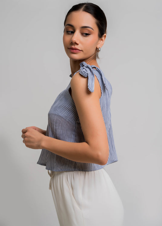 Crop Top With Shoulder Ties