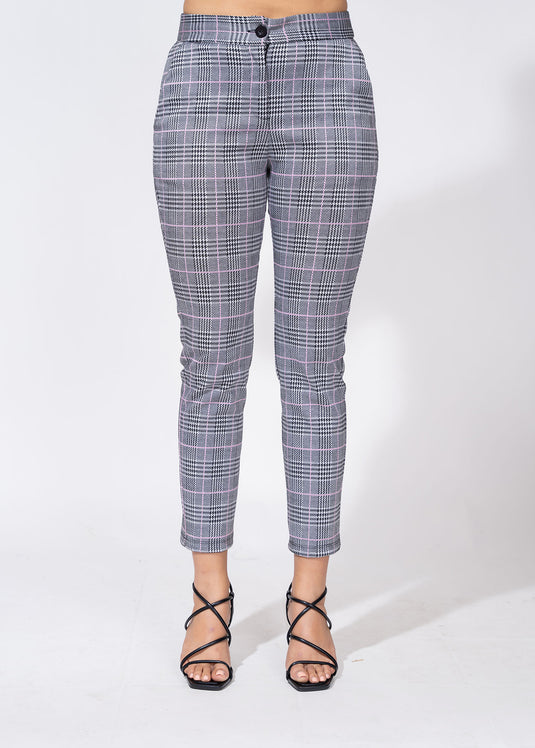 Plaid Fitted Pant