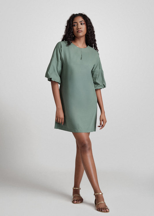 Short Dress With Sleeve Detail