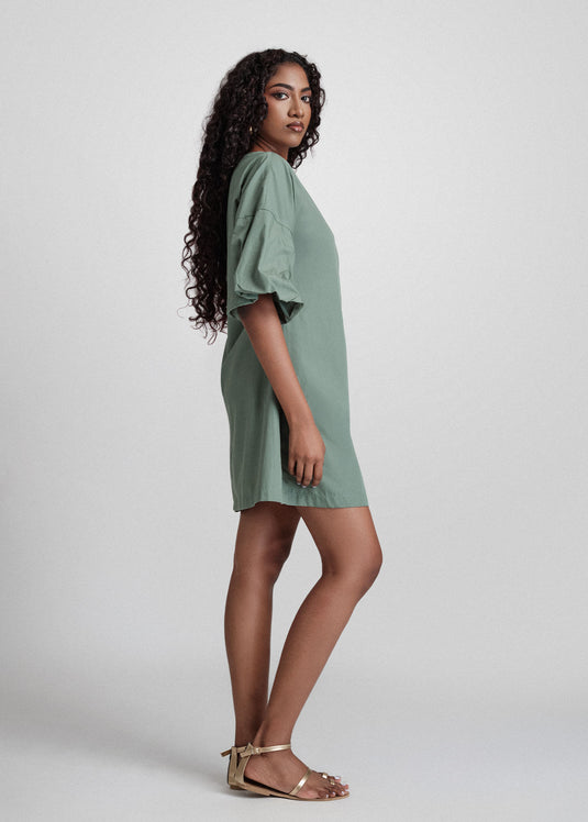 Short Dress With Sleeve Detail