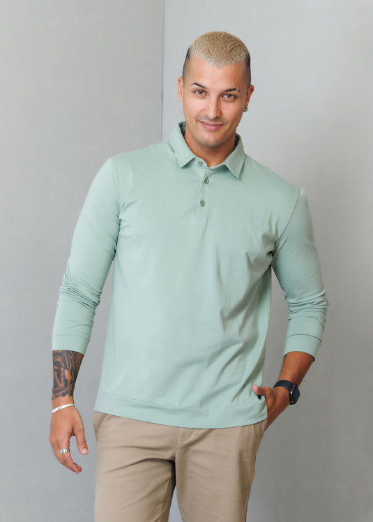 Casual Wear Self collar L/S T-shirt