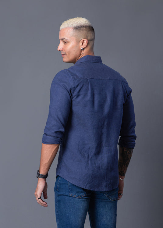 Casual Wear L/S Shirt with Detailed Pkt