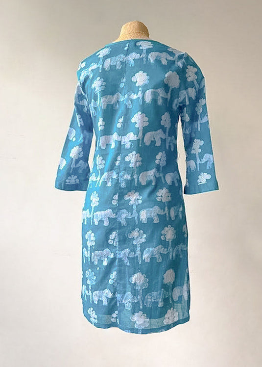 Green Batik Cotton Kurtha