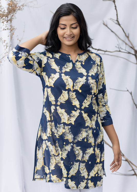 Batik owl printed kurtha top