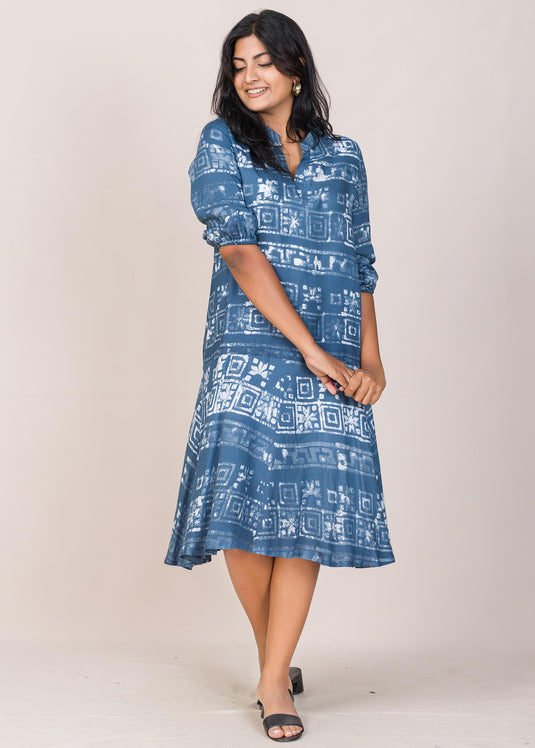 JOHNNY COLLARED BATIK DRESS