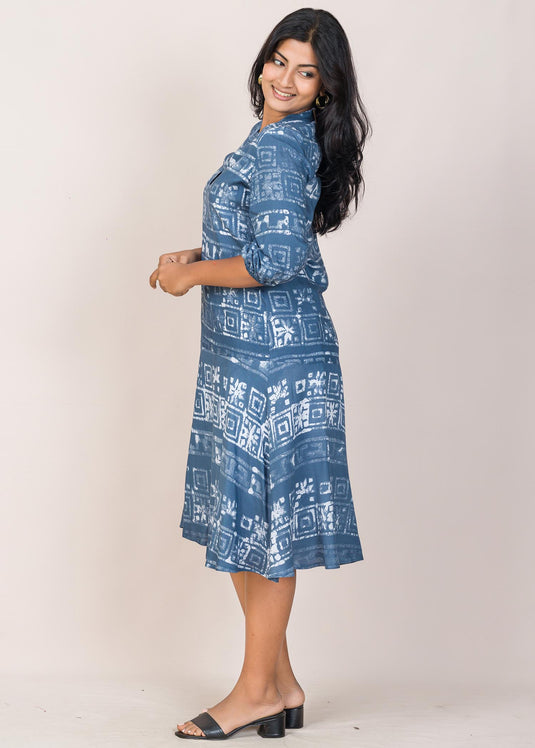 JOHNNY COLLARED BATIK DRESS