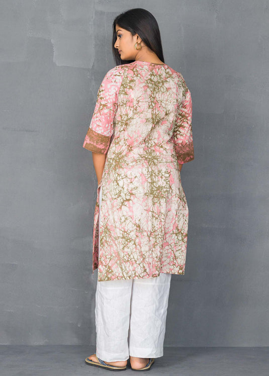 Batik block printed kurtha top