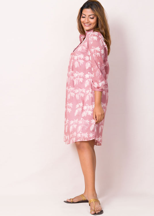 Puff Sleeve Batik Dress