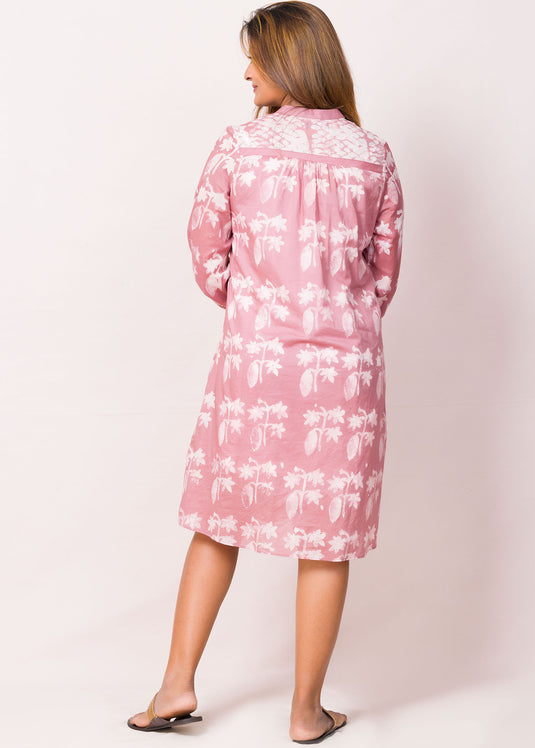 Puff Sleeve Batik Dress