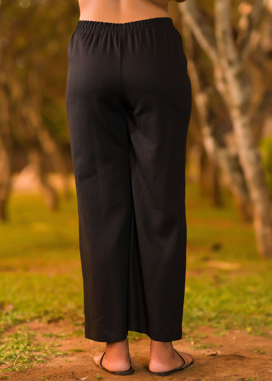 Elasticated Linen Straight Pant